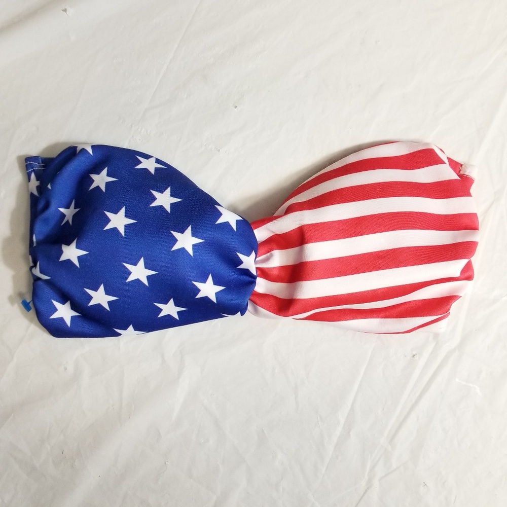 TOBI USA Flag Colors Bikini Top Women Size Small